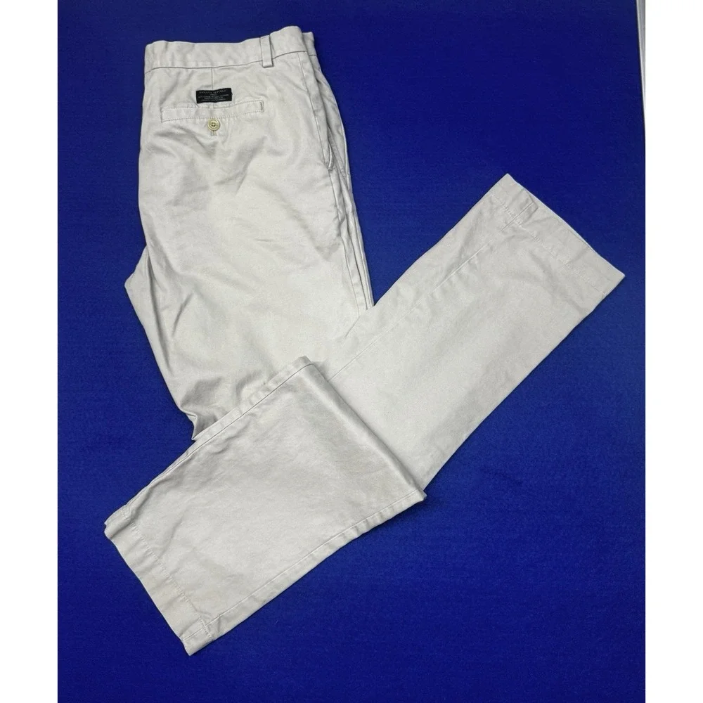 Banana Republic Men's Beige Aiden Chino Pants Size 34x34, Preppy, Slim fit